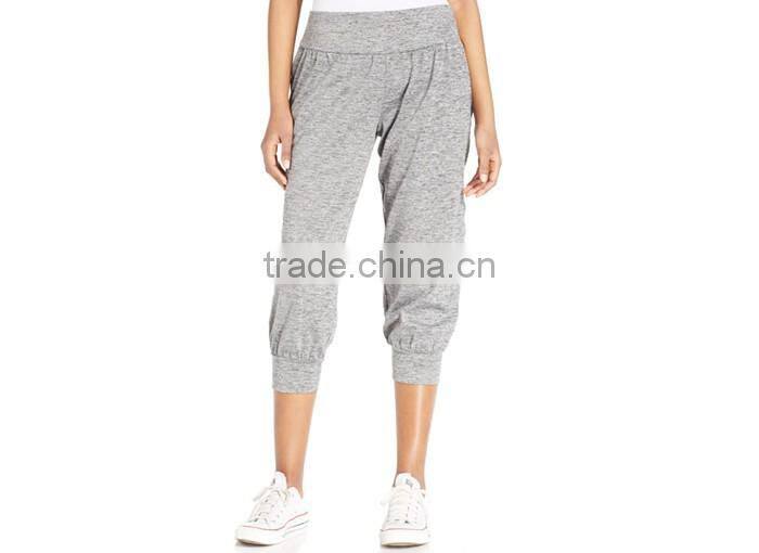Grey color OEM China capri custom jogger pants