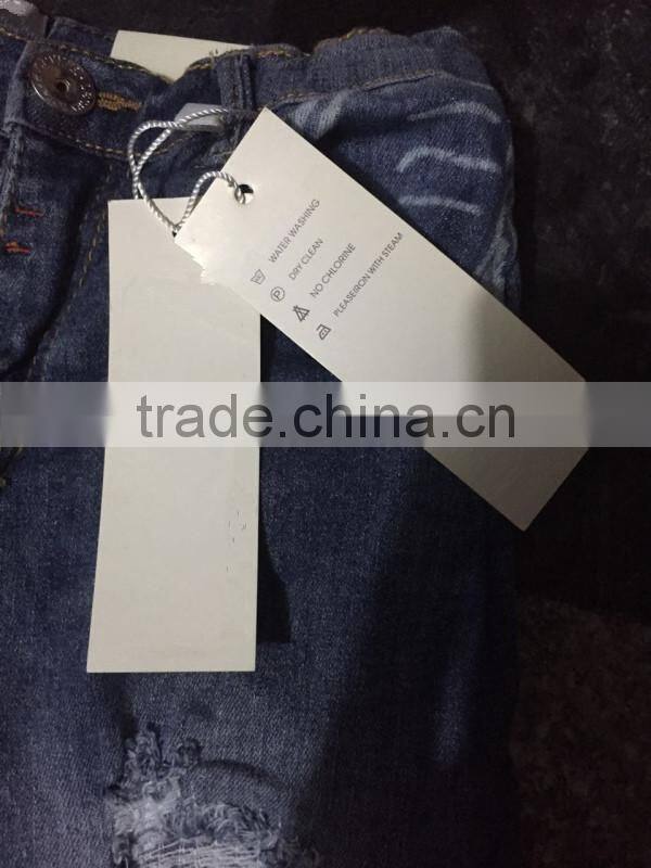 Closeout clothing girl's new model jeans manufacturers china