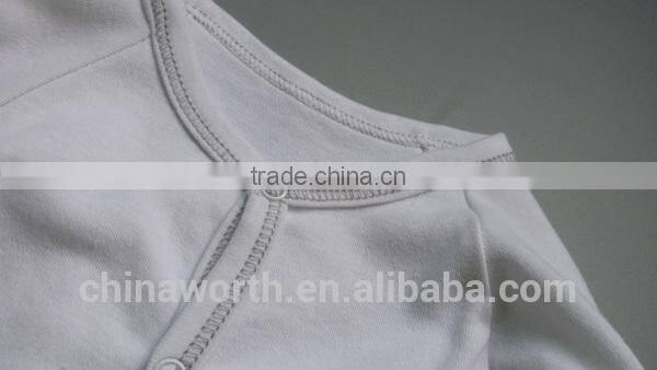 Kids summer plain 100%cotton Knitted baby rompers cotton with o-neck