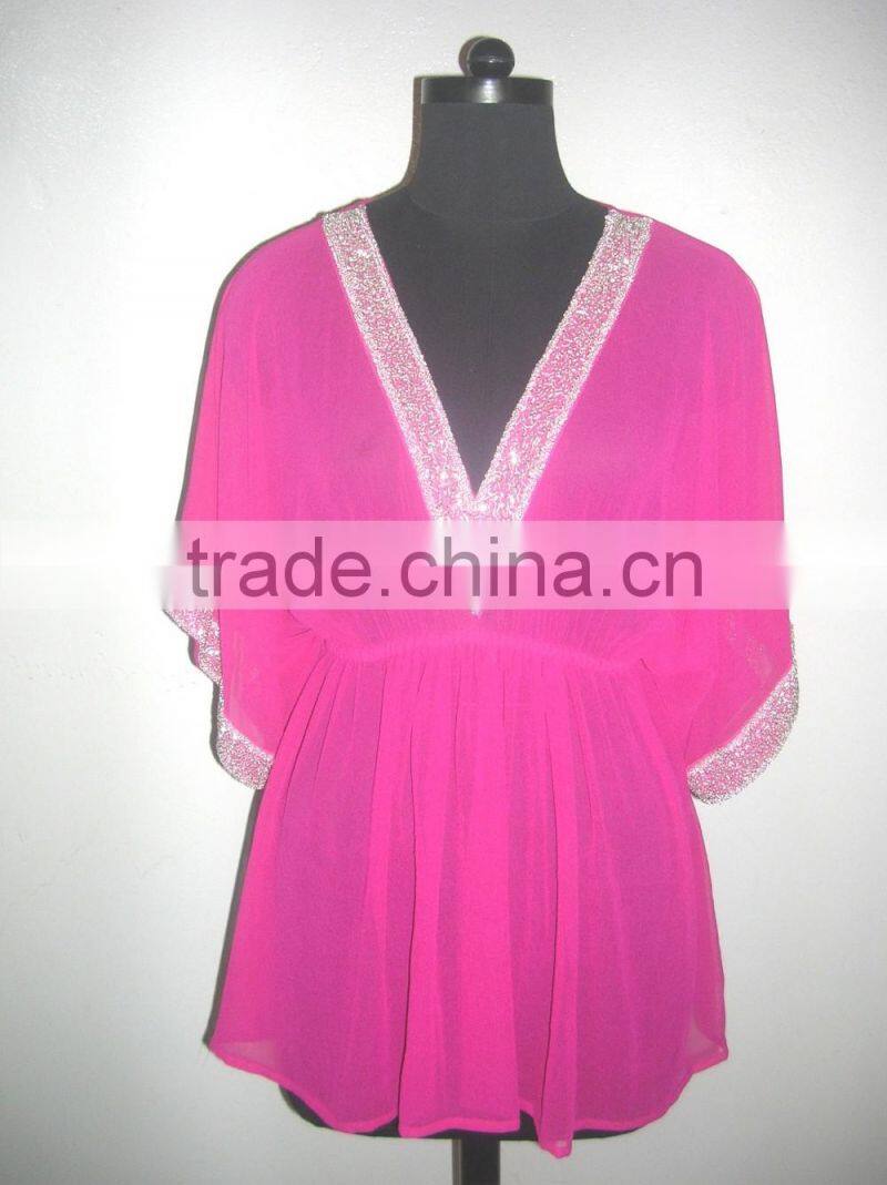 beach kaftan with sequence
