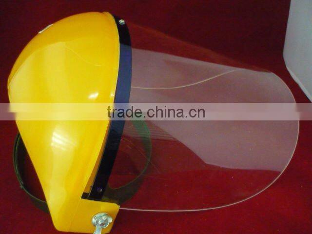 face mask with plastic shield