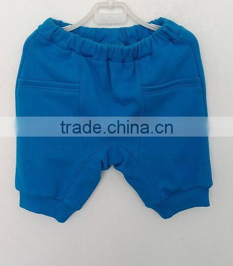 cool baby boys plain dyed sky blue knitted cotton pants for Autumn