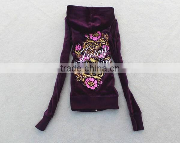 2016 new designs cheap embroidery sport two-piece suit woman