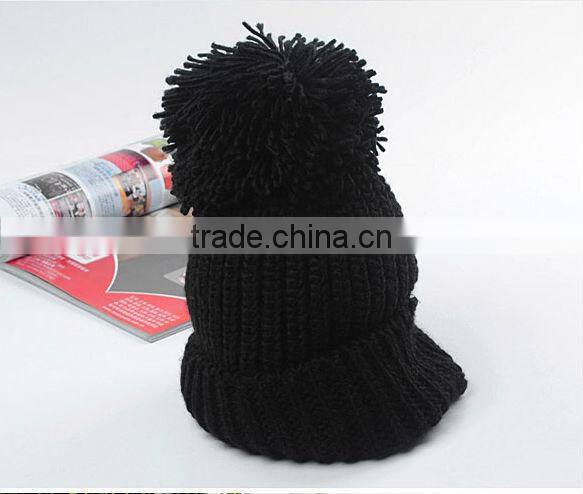 fashion computer knitted beret hats in white majored producer factory