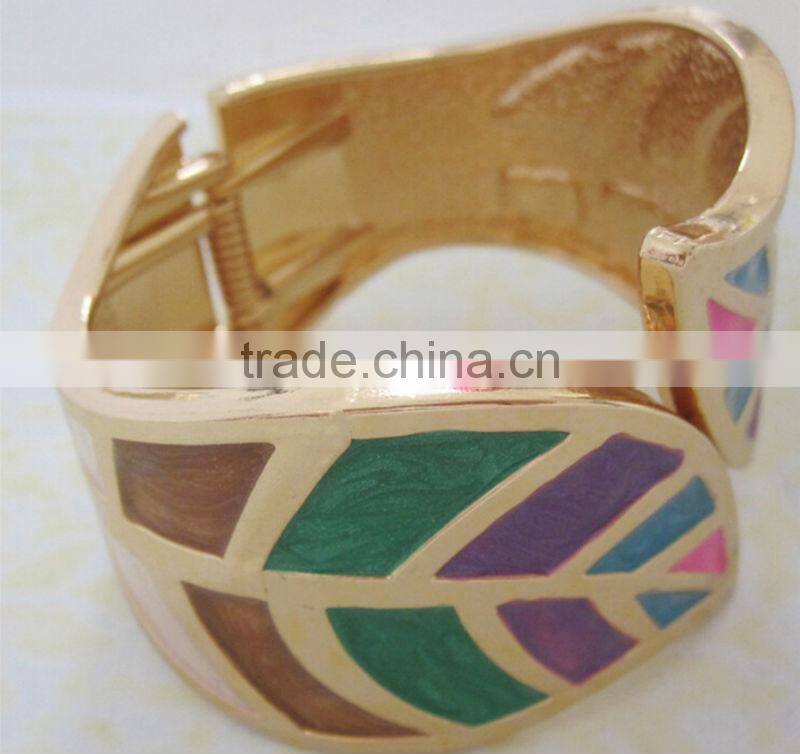 Ethnic han edition popular fashion alloy wire drawing wind drip diamond-encrusted bracelet