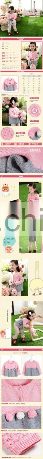 wholesale latest kids girls pink bolero cardigan sweater