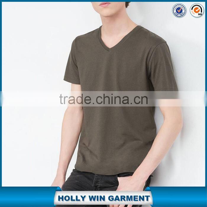 Relax fit cotton v neck dry fit t-shirt wholesale