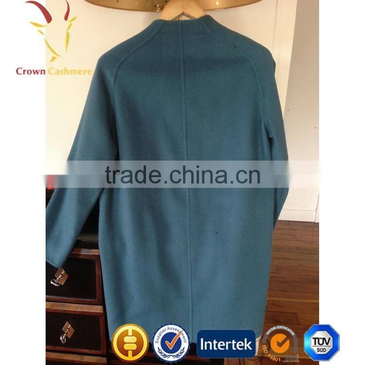 Ladies Long Coat Design Women Cashmere Coat with fur