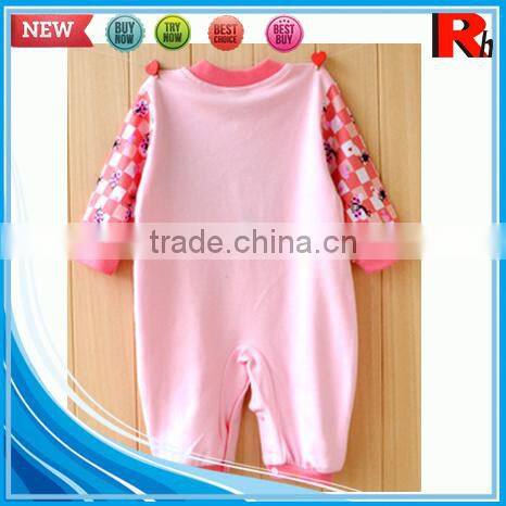 China alibaba long sleeve cotton funny cute wholesale baby clothing design pretty applique for baby clothes