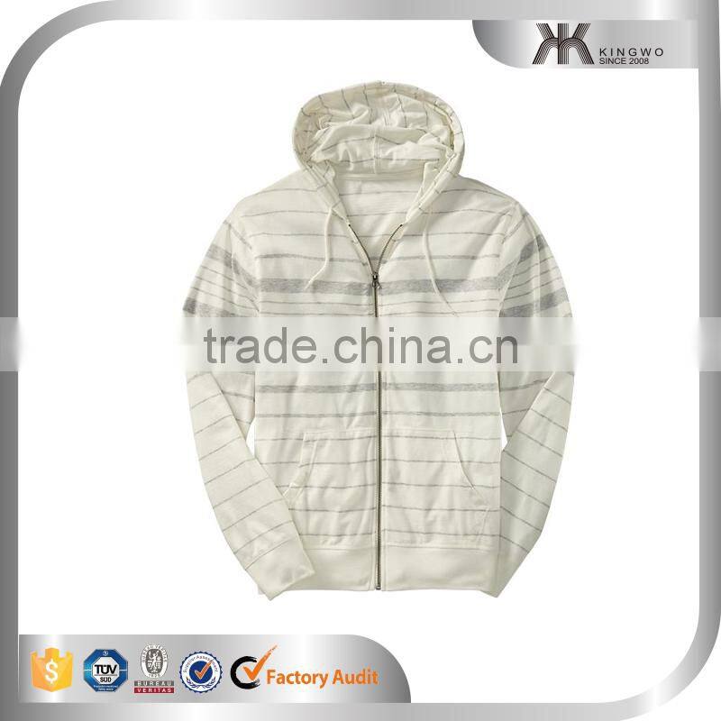 Hot Sale Striped Men's Long Sleeve Zipper Plus Size hoddie