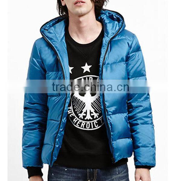 2015 Wholesale Man's Outdoor Thin Padded Jacket With Hoodie