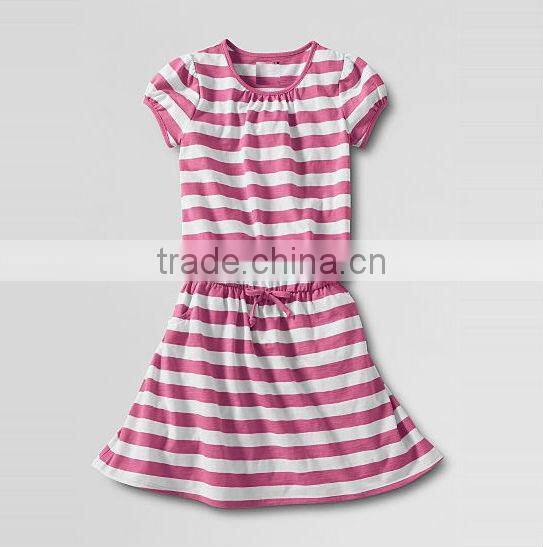 LITTLE GIRLS STRIPED LONG SLEEVE DRESS