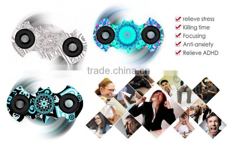 2017 popular light metal hand spinner LED fidget spinner toys
