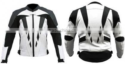 Men's real leather motorbike jacket