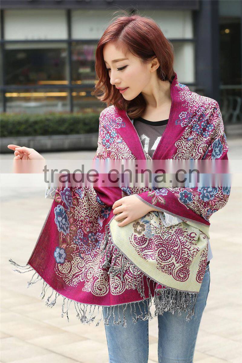Hot sale women cheap promotional scarves , mix-color shawl scarves from china factory