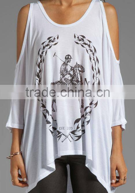 Oversized Chest Print Top