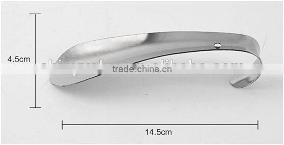 stainless steel customized long handled shoe horn for men