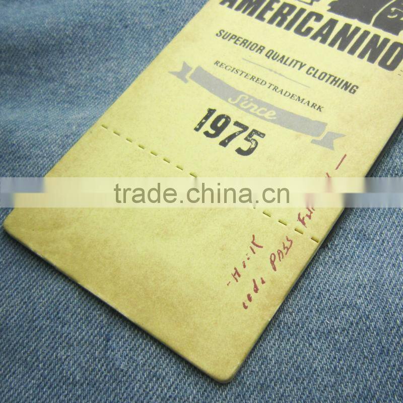 garment hang leather tag custom