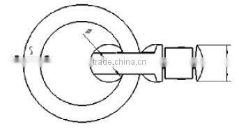 Hot double stud fitting with round ring for L track from china factory