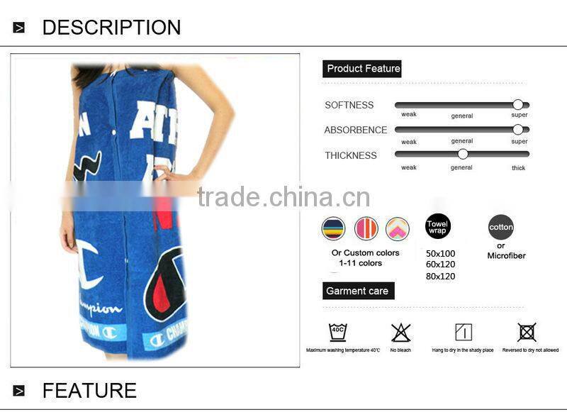 yiwu factory Custom printed sheared sexy towel dress
