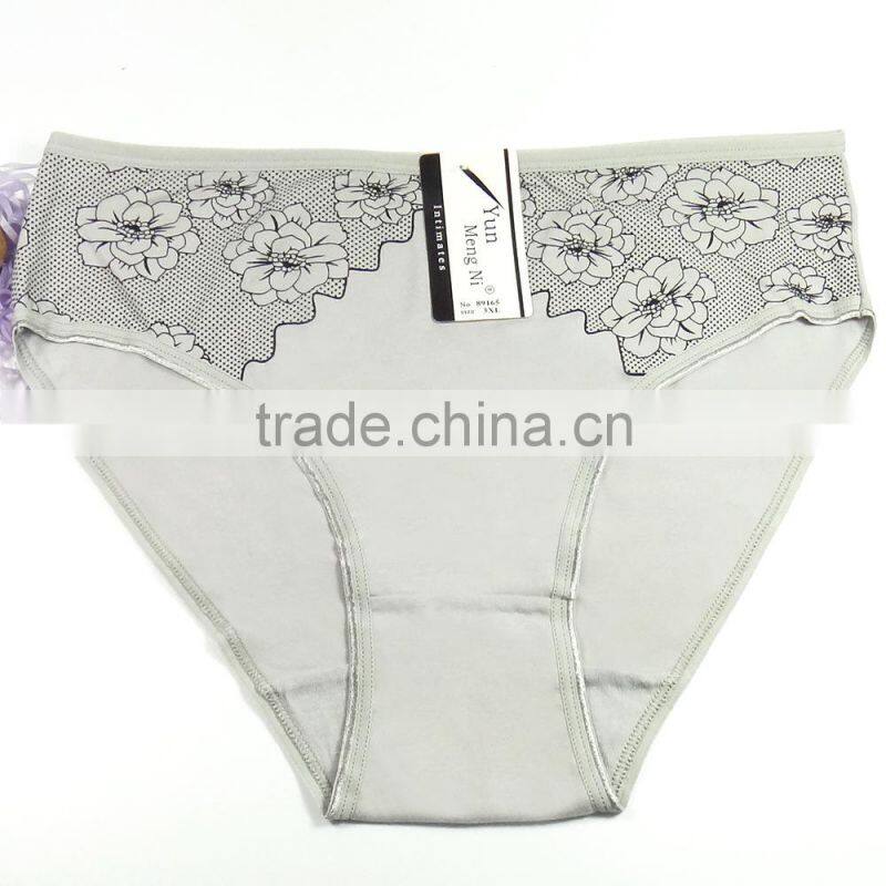 blue almond daisy cotton brief panties/yje wholesale plus size sexy cotton breathable underwea panties/mulit color