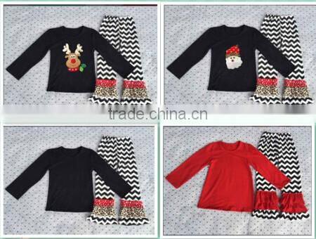 Children clothing 2016 winter pajamas kids t-shirt suit kids clothes girls dress cotton outfits baby boutique wholesale