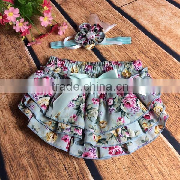 New Arrival baby bloomers wholesale multi-color softful ruffle bloomers