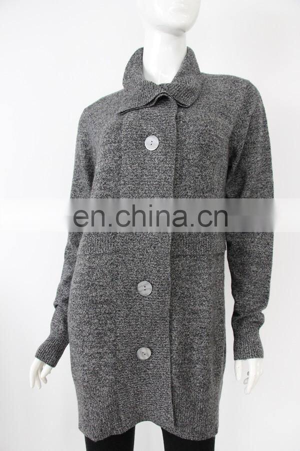 long sleeve button clothing knit sweater design 100% cashmere cardigan women
