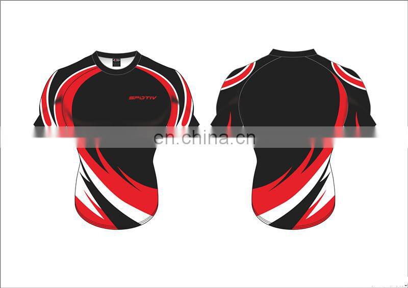 Specialized 100% polyester trendy customized rugby jersey
