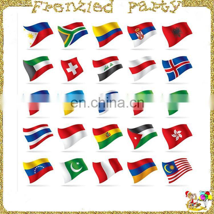 Hand flag yellow green brazil flag FGF-0007