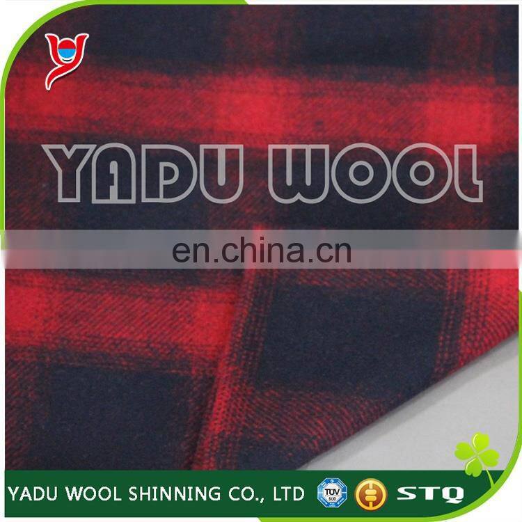 2017 Wholesale High Quality Classic Reasonable Price Navy Red Tartan Plaid Thermal Autumn Leisure Wear Overcoat Garment Fabric