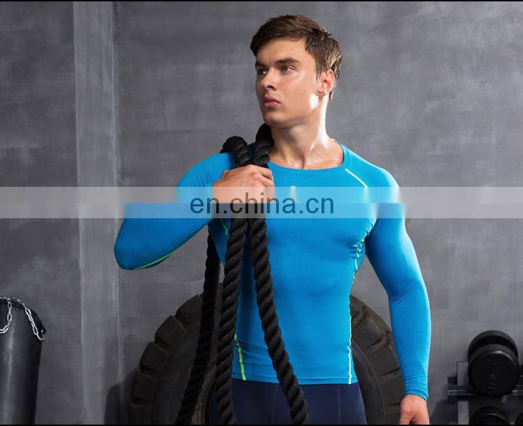 Pro Men Compression Long-sleeve Shirts Custom Brand Logo For Running Fitness Wear Wholesale