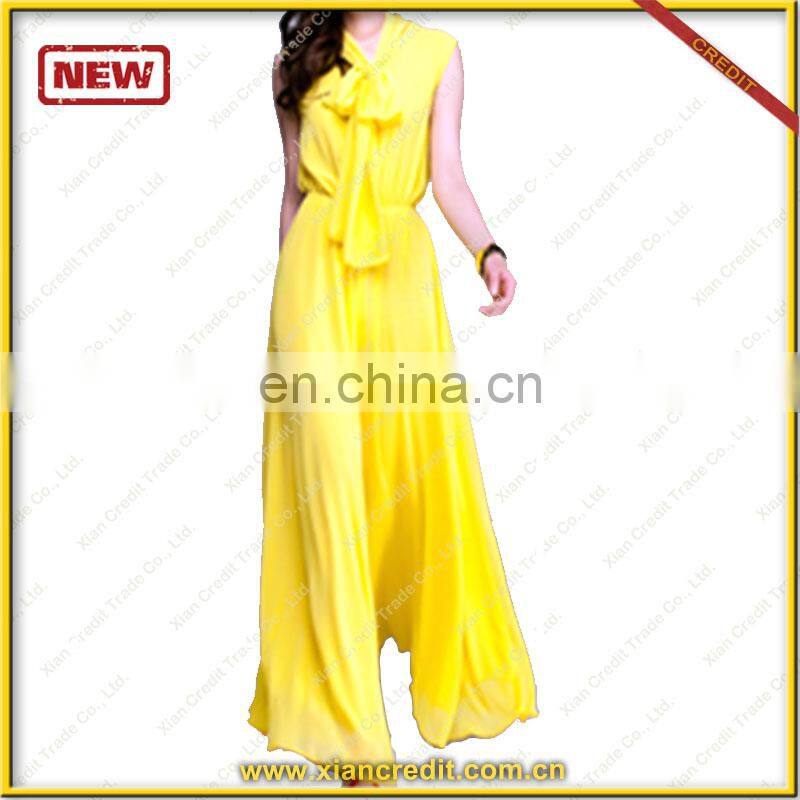 2014 latest fashion long chiffon summer dresses