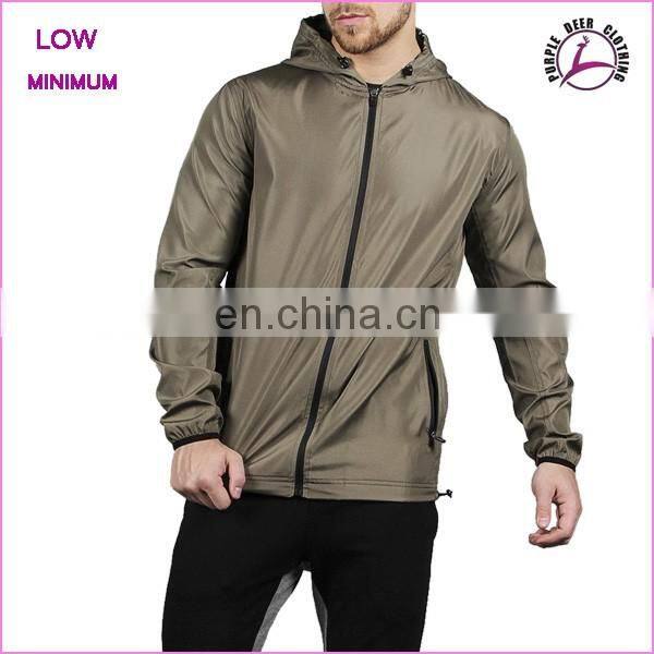 Cheap price nylon custom windbreaker jacket with hood