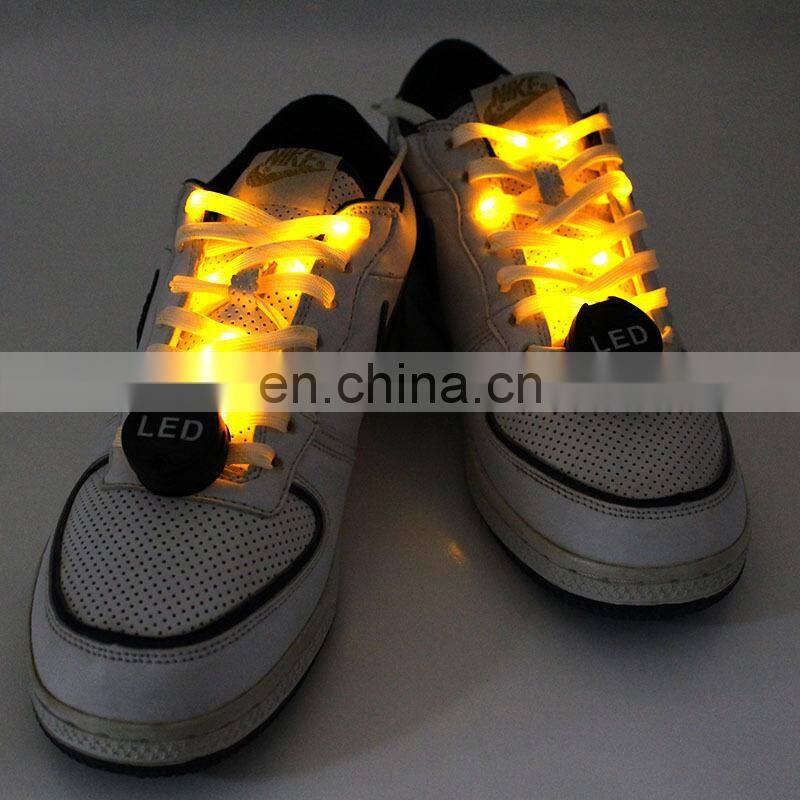 NEW arrival rechargable led shoelace electric shoelaces nylon led shoelace