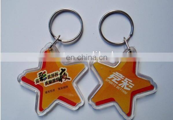 plastic acrylic clear witn any logo motorcycle keychain