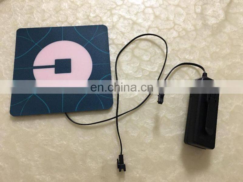 Uber el flashing car sticker glow car sticker on can window with 2AA battery inverter free shipping new uber