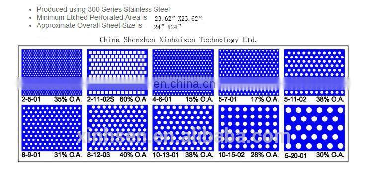 chemical etching 0.4mm thickness water filter mesh screen