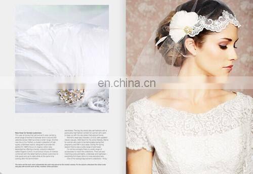 Newest Design! High Quality Bridal Feather Headpiece Crystal Wedding Head Decoration And Mid-length Veil With Lace For Women