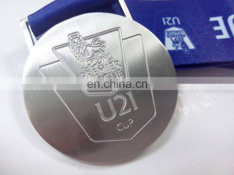 Matte silver zinc alloy casting medal customized premiere league medal commemorative madal