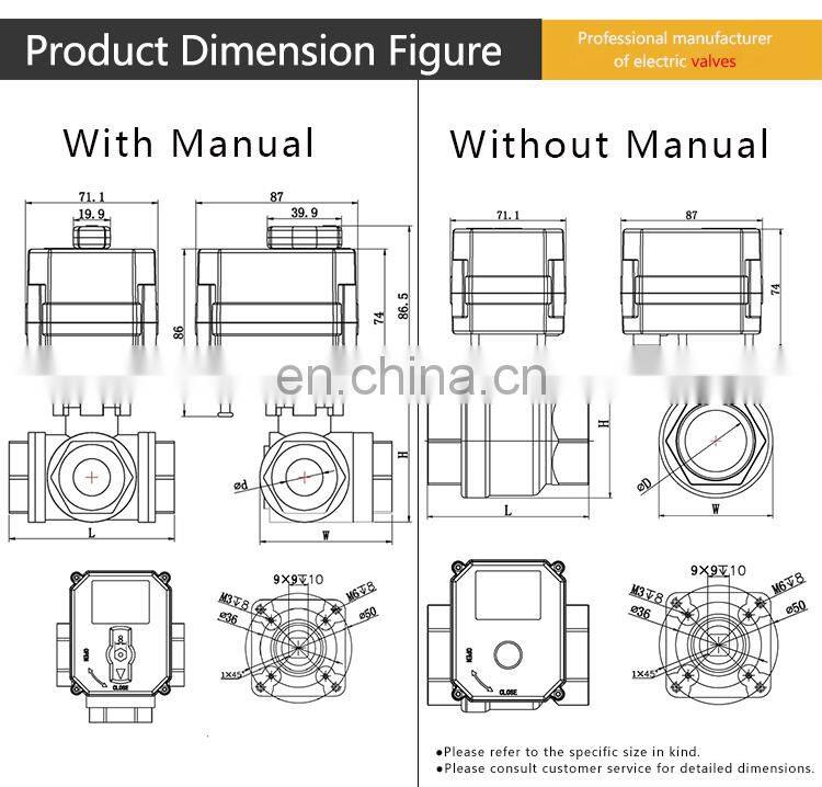 electric ball valve BSP NPT dn15 dn20 dn32 dn40 CTF-001 10nm ss304 12v  electric stainless steel ball valve