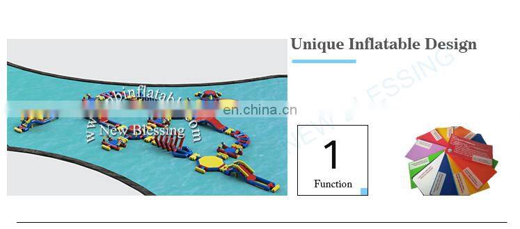 2018 high quality 0.9mm pvc tarpaulin new inflatable commercial mobile fun amusement water theme park equipment for sale