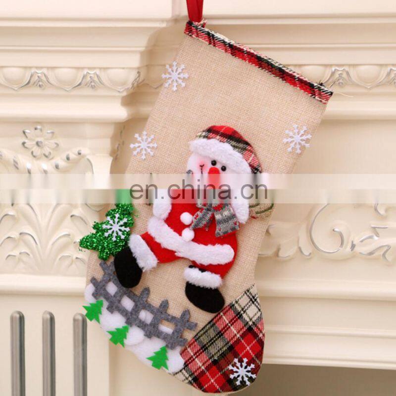 2020 amazon hot sale snowman santa christmas sock gift bags