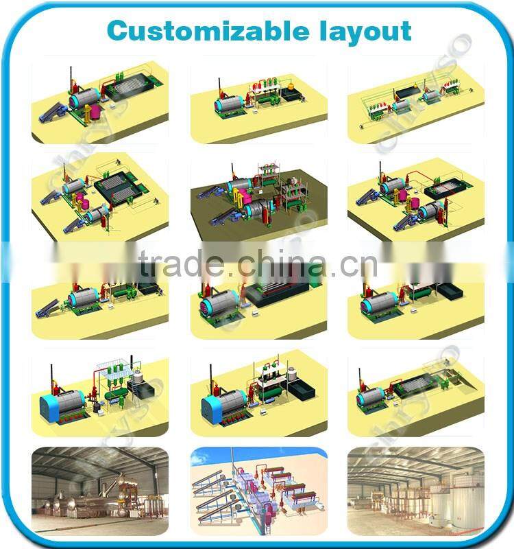 Fully Automatic Waste tyre pyrolysis plant to fuel_Waste plastic tyre oil plant