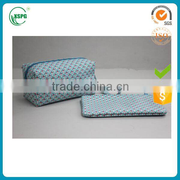 Custom size cotton canvas cosmetic zipper bag