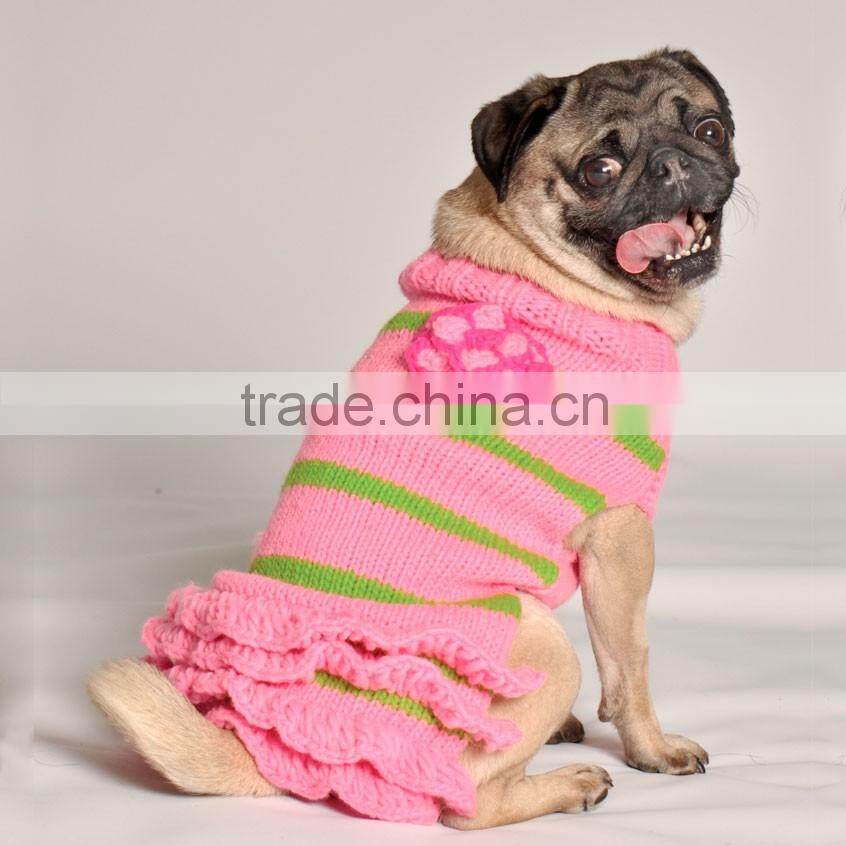 new design cotton knitted pattern pet dogs Sweater dress