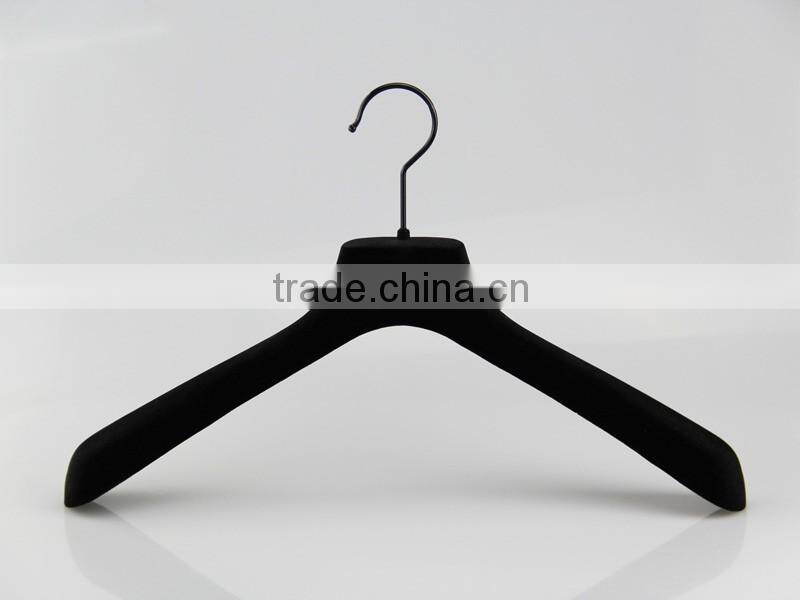 velvet hanger black wide shoulder plastic hanger for clothes