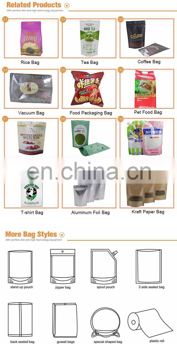 Custom print juice pouch plastic drink bag with spout