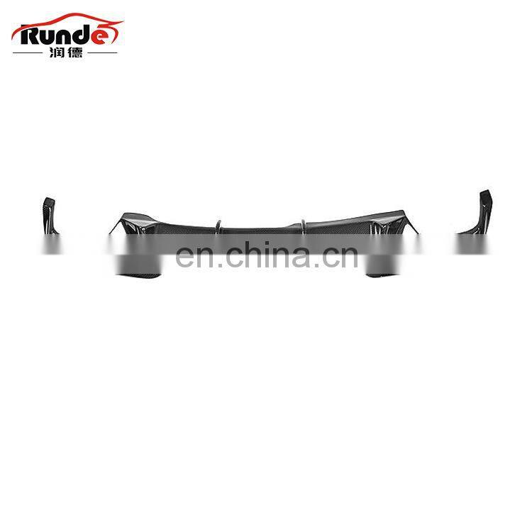 Runde Carbon Fiber Rear Lip For BMW F10 F18 M-tech V Style 2010-2016 real Carbon Fiber Rear Bumper Diffuser Lip