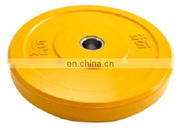 Rubber barbell counterweight deadlift stainless steel middle ring black training British standard pound weightlifting plate